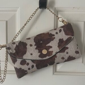 Stylish Brown and Cream Women's Clutch